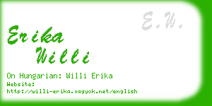 erika willi business card